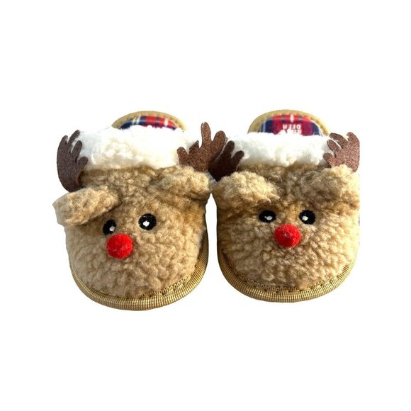 Baby Deer Other - Baby Deer Toddler Girls Reindeer Christmas Slippers Tan Size M 7
